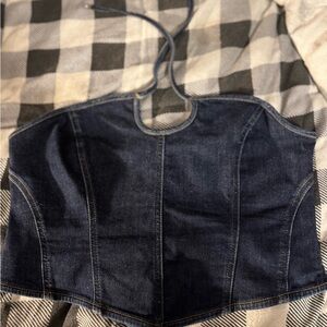 Garage Denim Halter Top